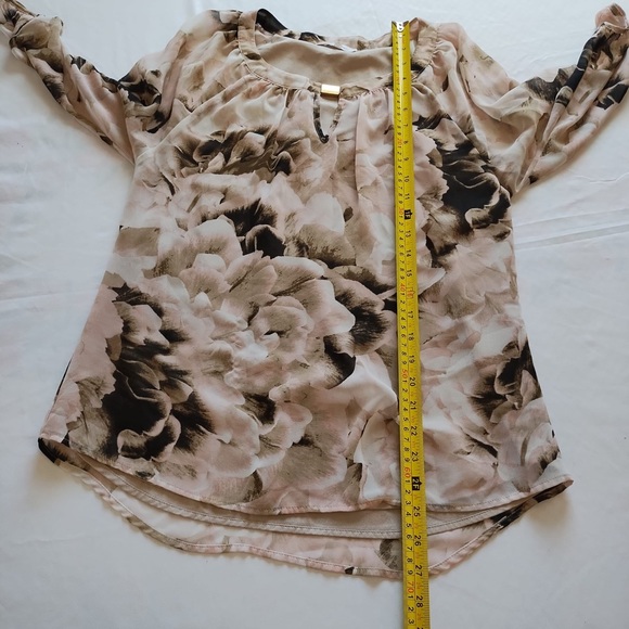CALVIN KLEIN WOMEN’S SIZE XS FLORAL LINED LIGHTWEIGHT CLASSY BLOUSE. - Picture 8 of 12